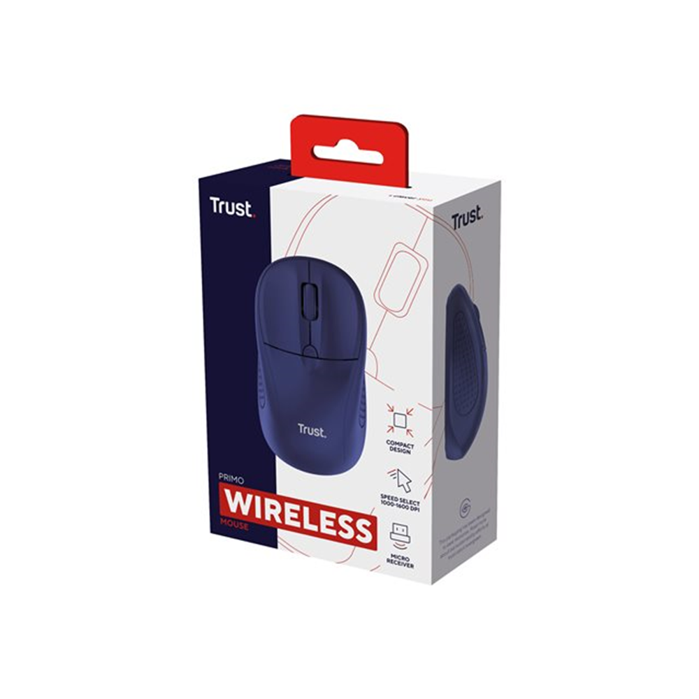 Trust Primo - muis - 2.4 GHz - mat donkerblauw