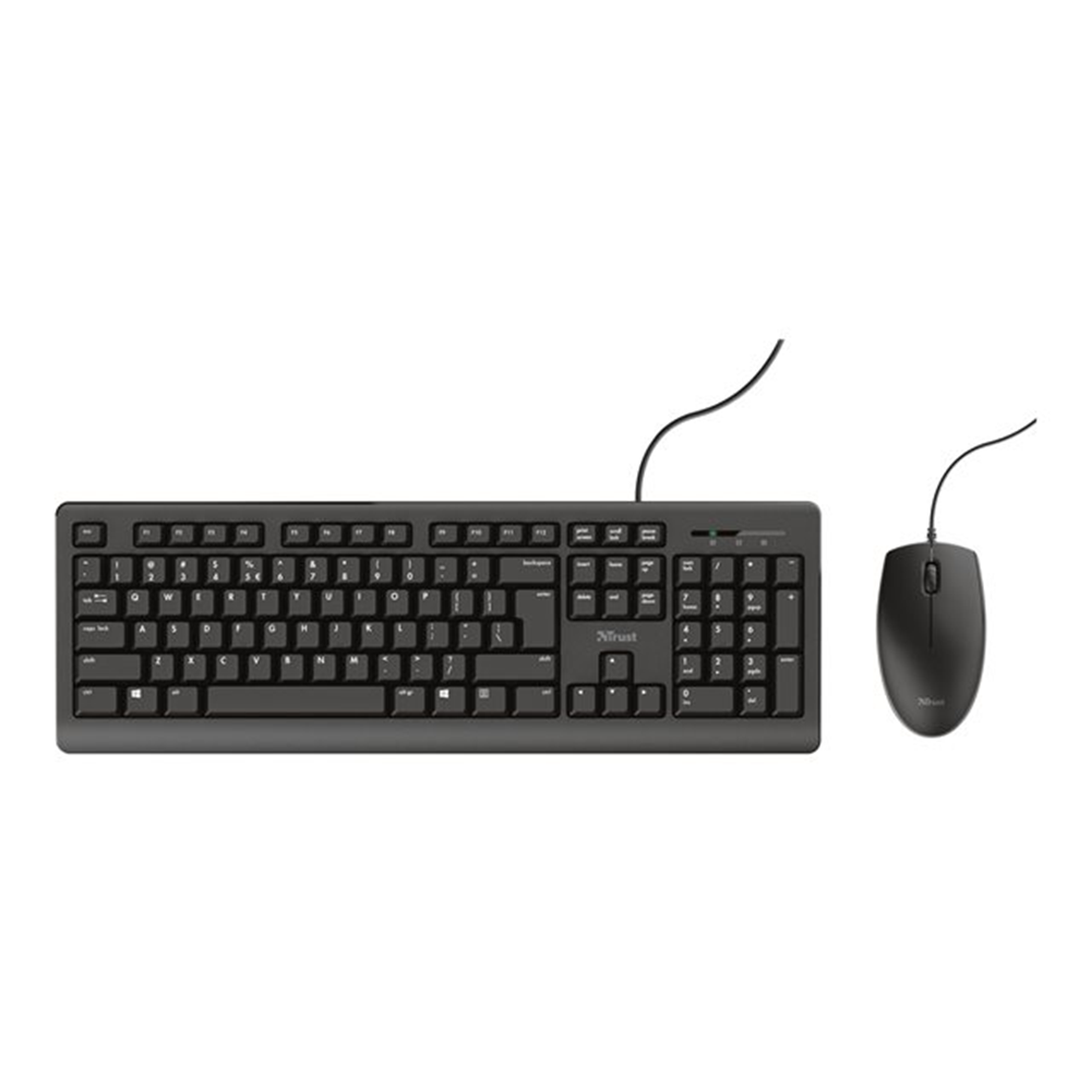 Trust Primo - toetsenbord en muis set - Belgisch Input Device