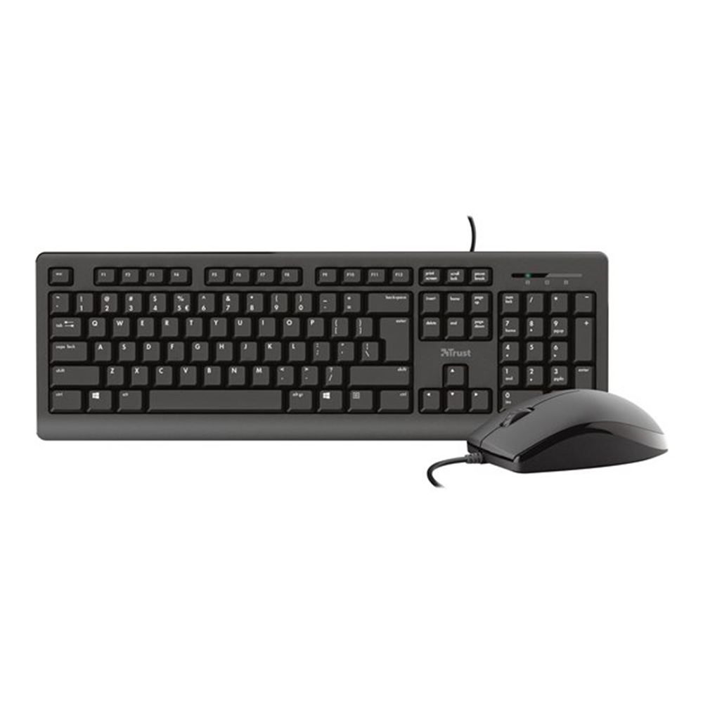 Trust Primo - toetsenbord en muis set - Belgisch Input Device
