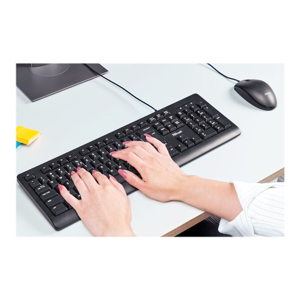 Trust Primo - toetsenbord en muis set - Belgisch Input Device
