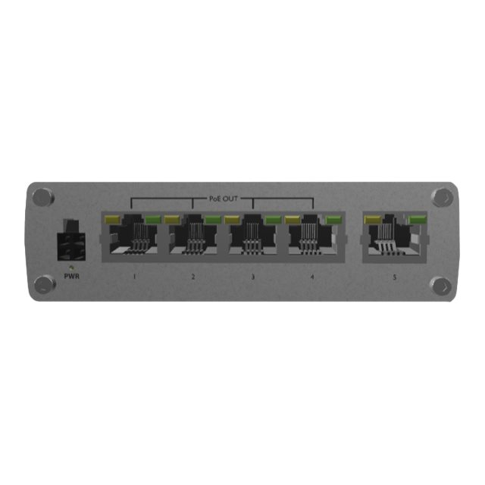 TSW100 is an unmanaged Gigabit Ethernetswitch supporting Power-over-Ethernet. it centralizes the power supply providing up to 30 watts per port.