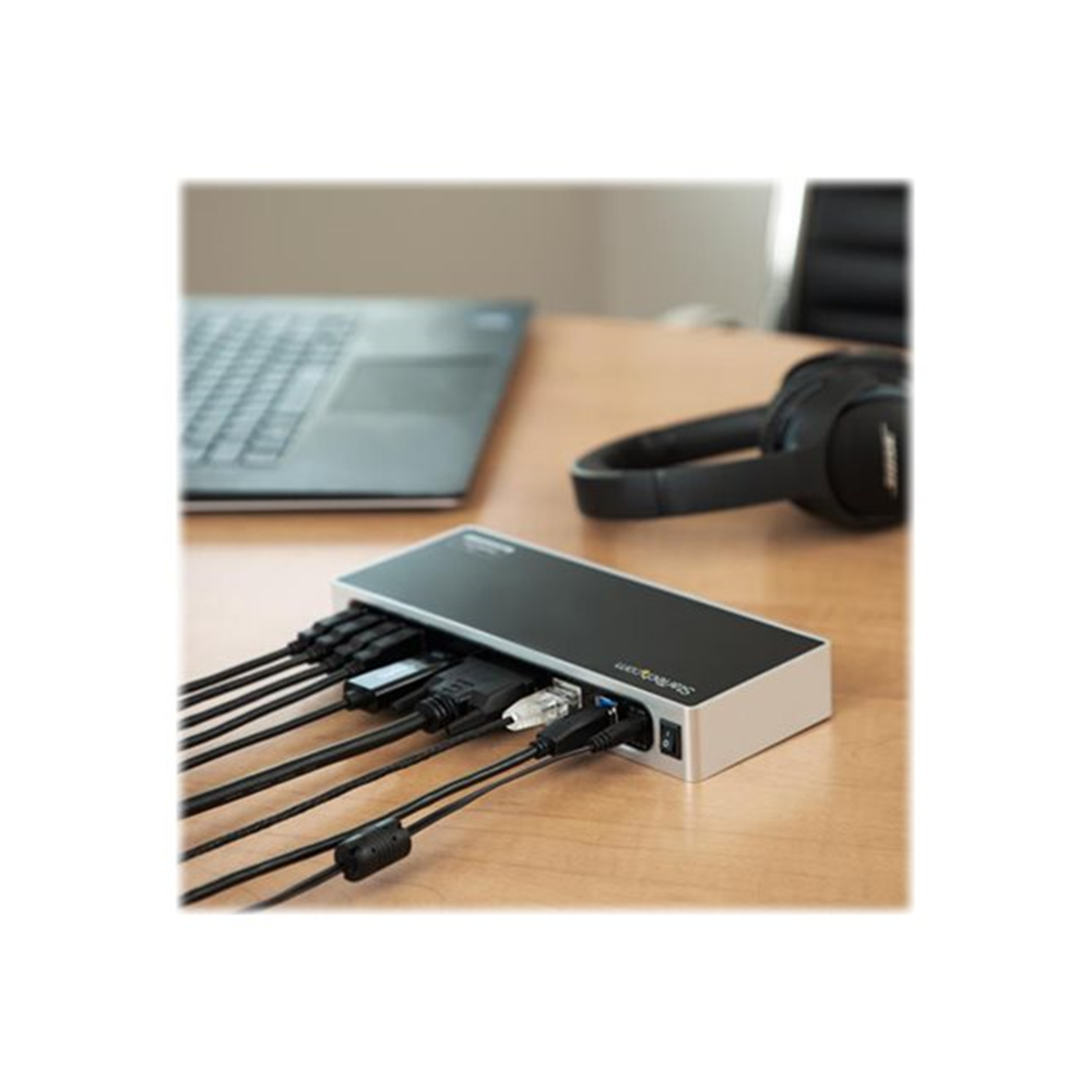 USB 3 Dual Monitor Dock HDMI DVI/VGA
