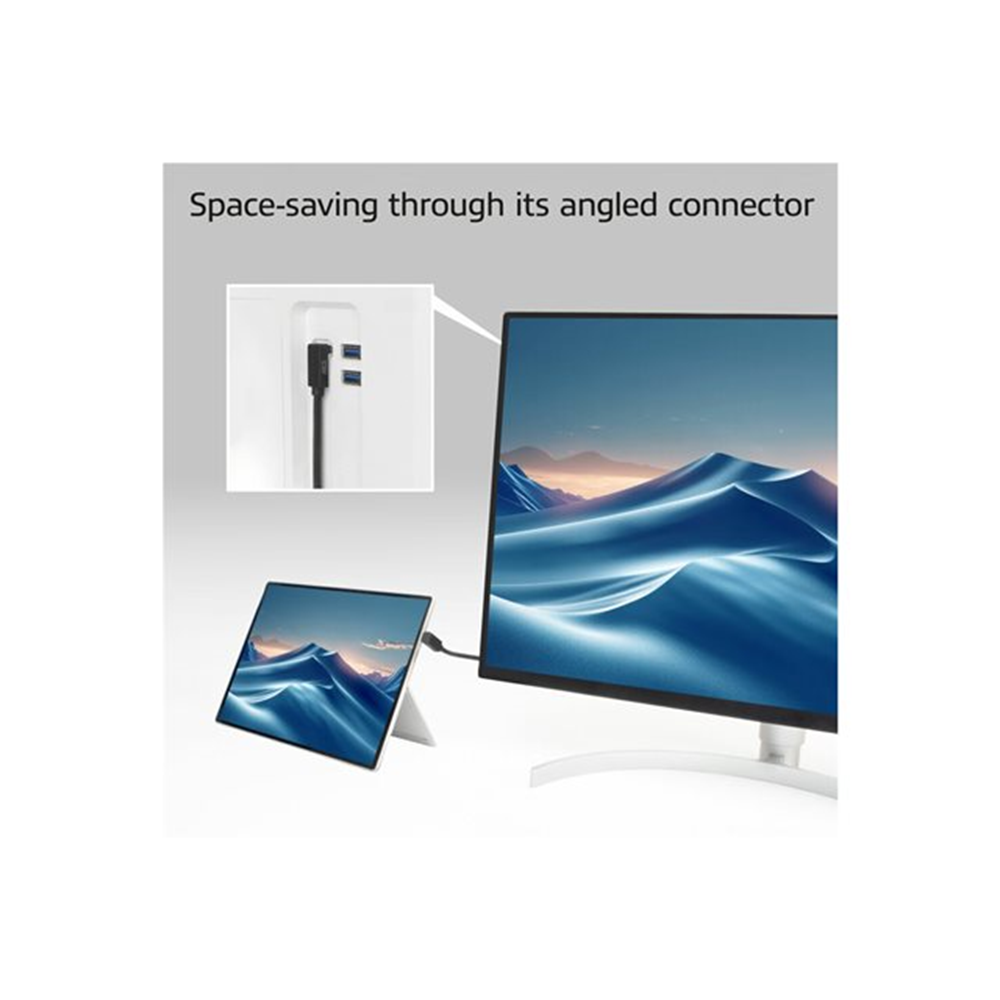 USB 3.0 10Gbps 60W USB Type-C (up/down angled) to USB Type-C (up/down angled) Cable 1 meter