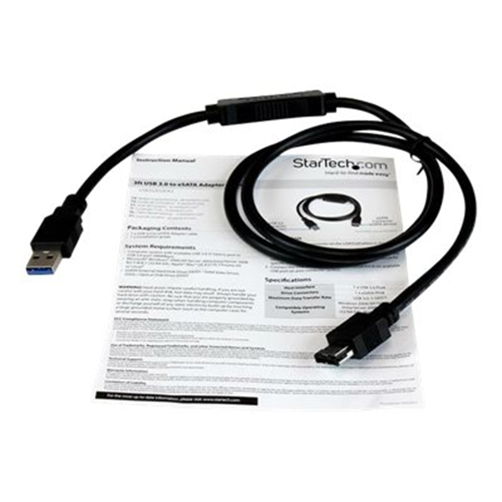 USB 3.0 to eSATA HDD/SSD/ODD 3ft Cable