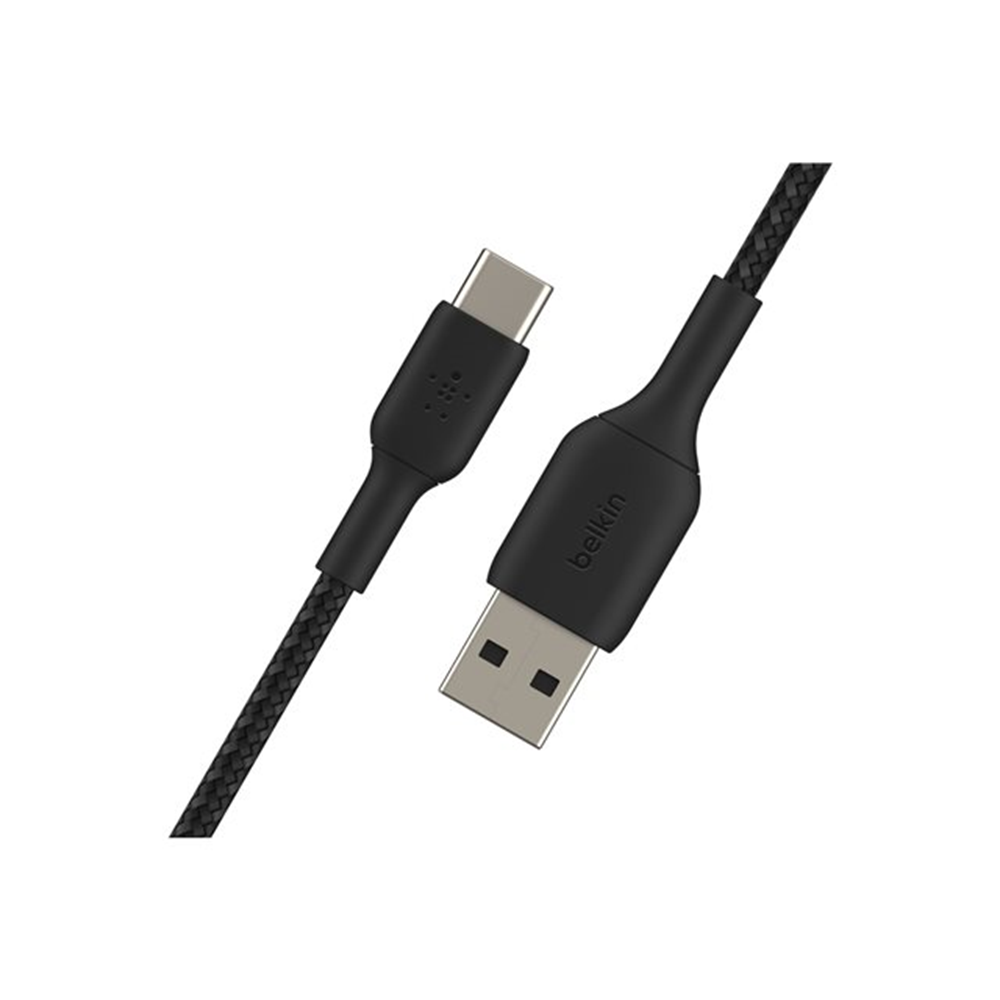 USB-A to USB-C Cable Braided 2M Black