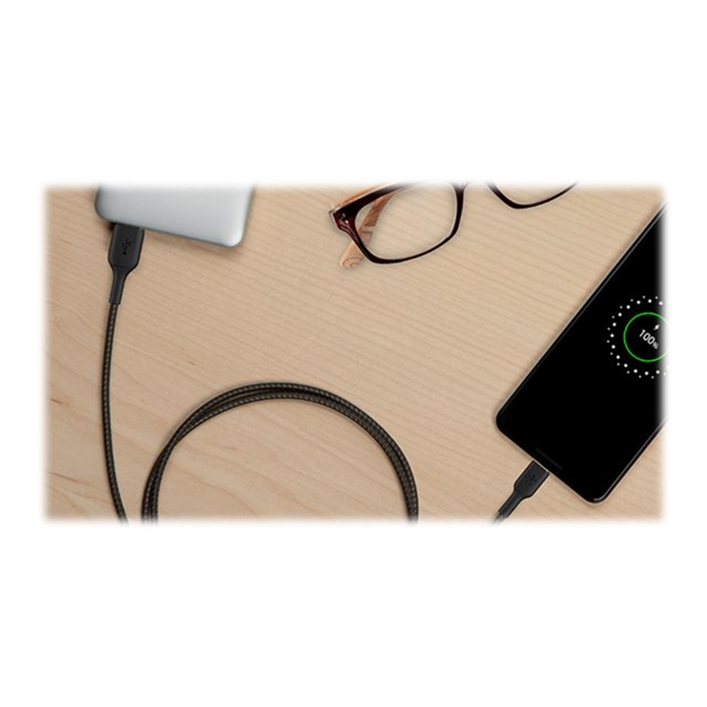 USB-A to USB-C Cable Braided 2M Black