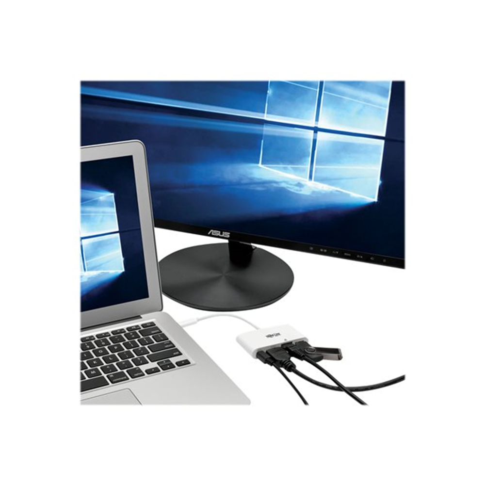 USB-C Multiport Adapter HDMI USB 3.0 Port GbE 60W PD Charging HDCP White