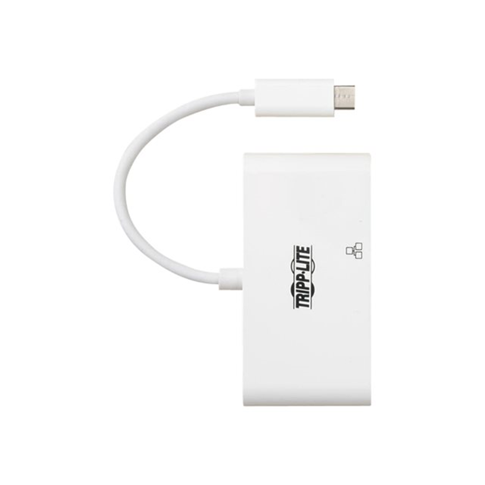 USB-C Multiport Adapter HDMI USB 3.0 Port GbE 60W PD Charging HDCP White