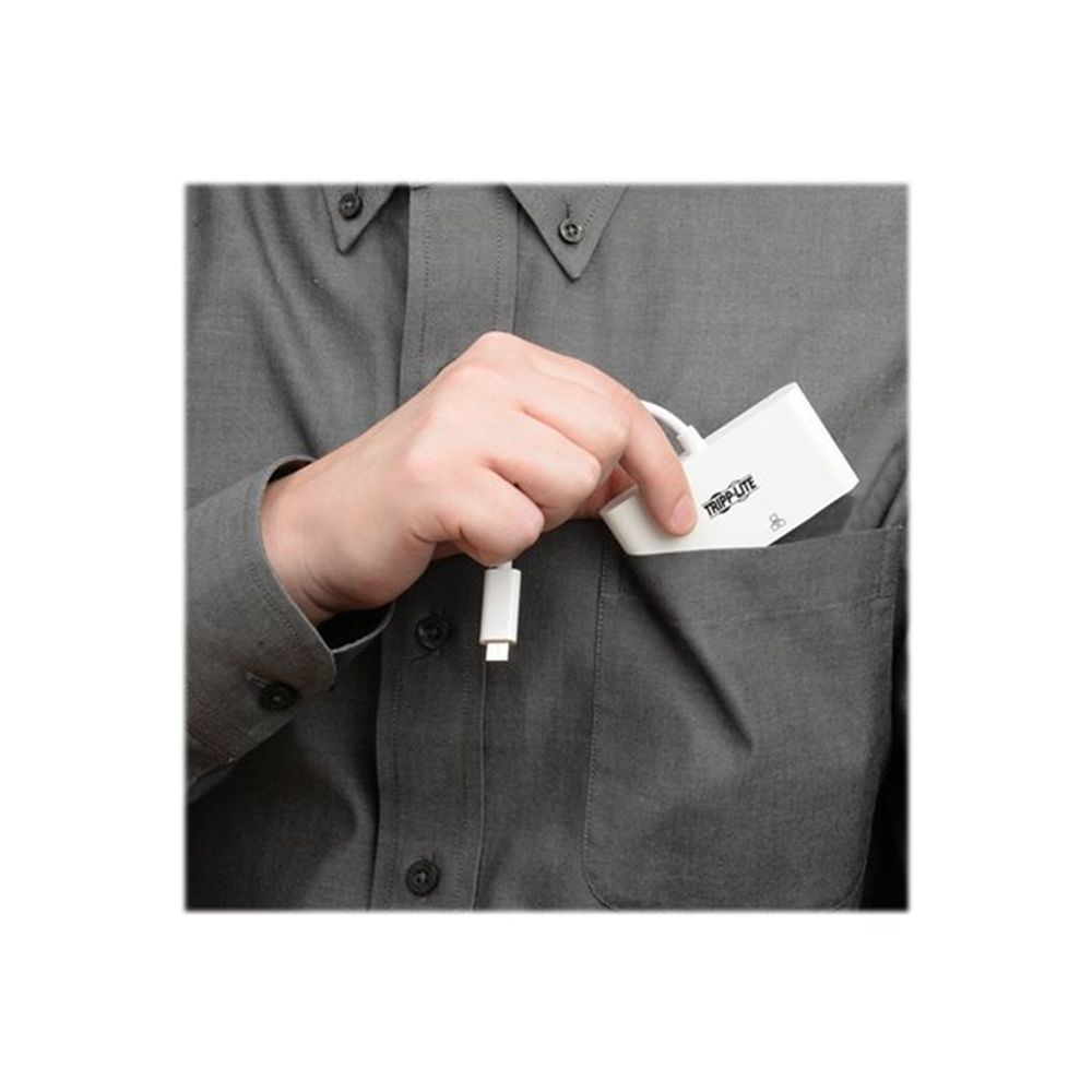 USB-C Multiport Adapter HDMI USB 3.0 Port GbE 60W PD Charging HDCP White