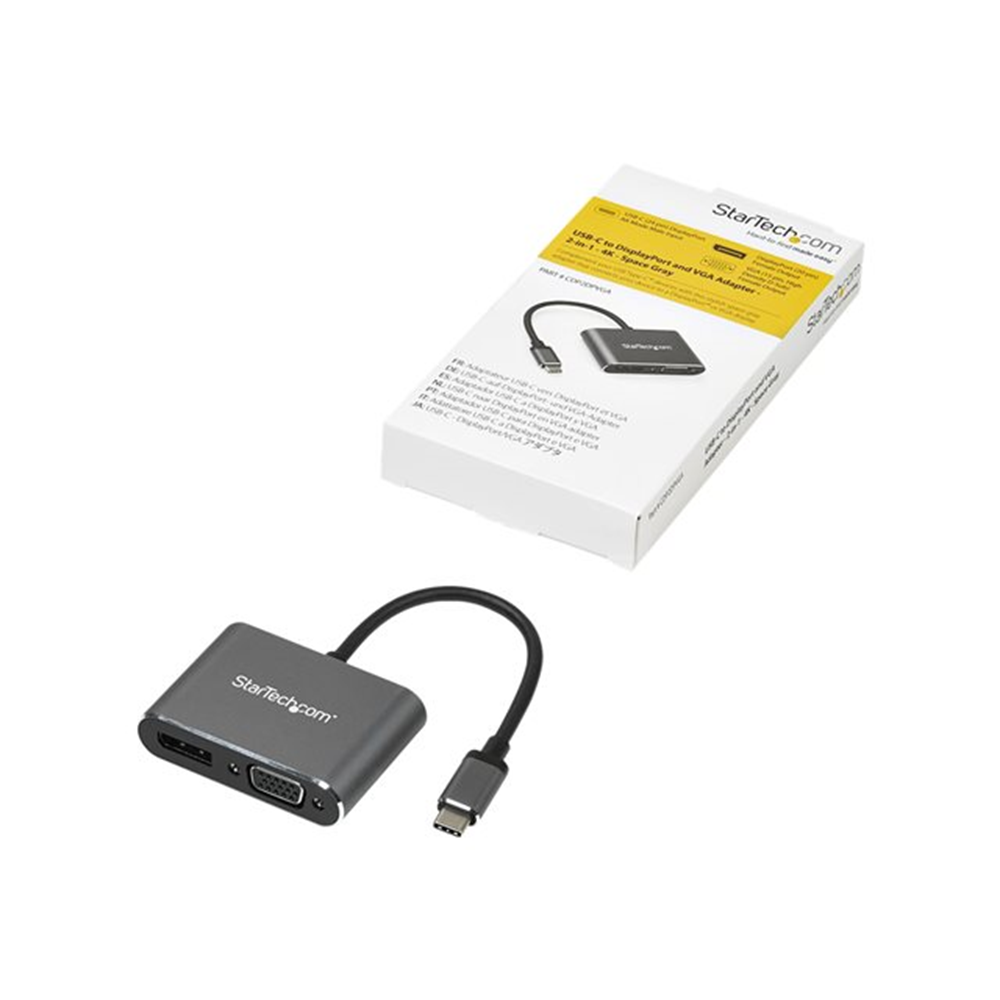 USB C Multiport Video Adapter to DP/VGA
