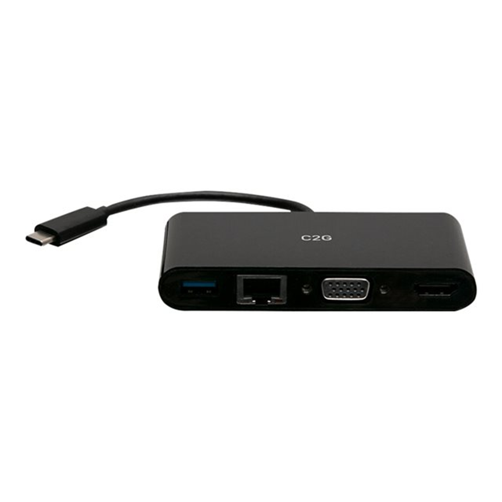 USB-C to HDMI VGA USB-A and RJ45