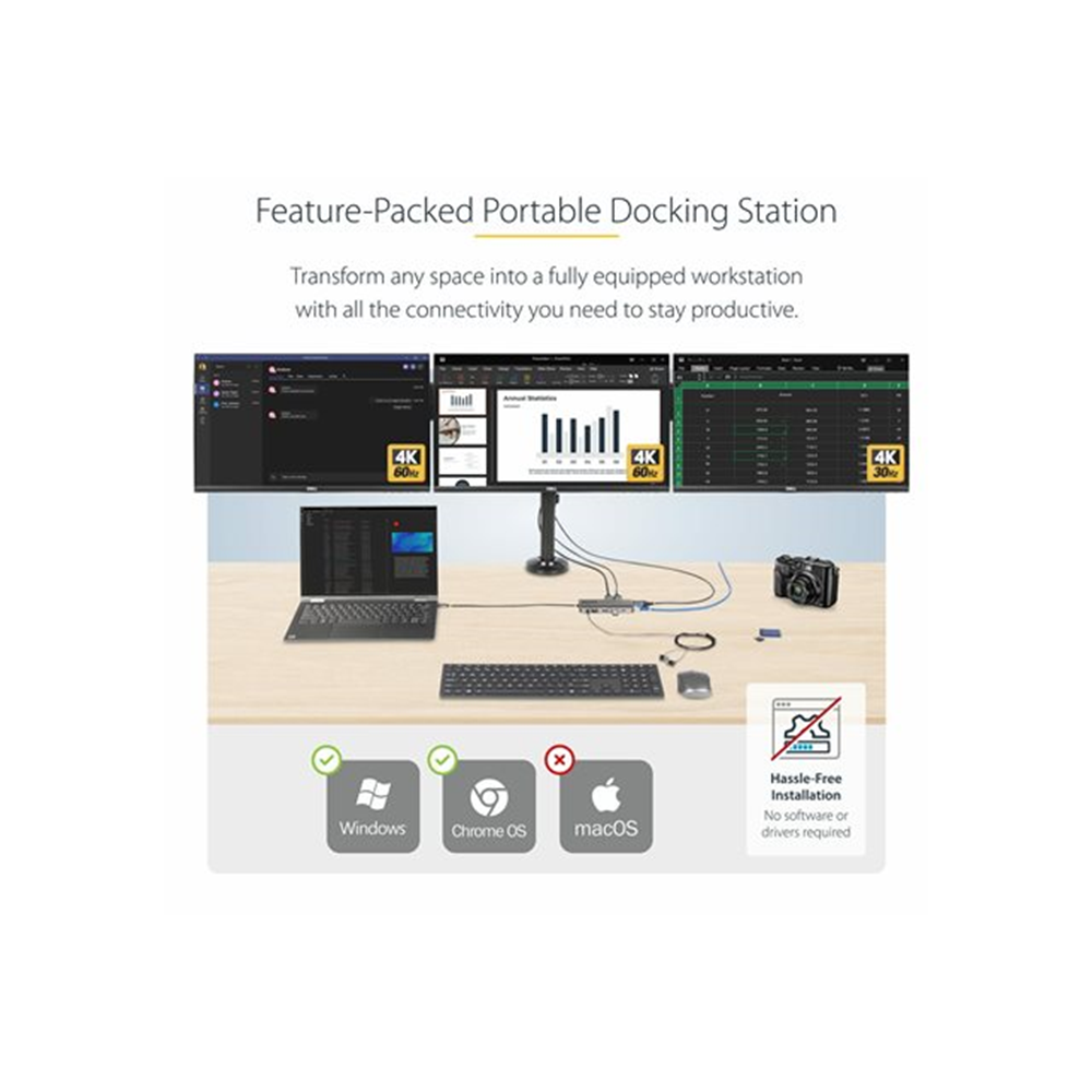USB-C Triple-Monitor Multiport Adapter