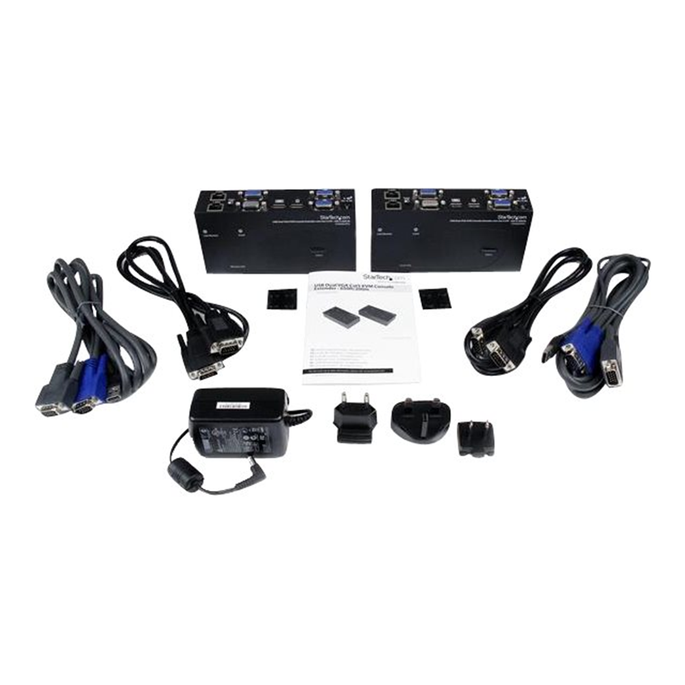 USB Dual VGA over Cat5 KVM Extender