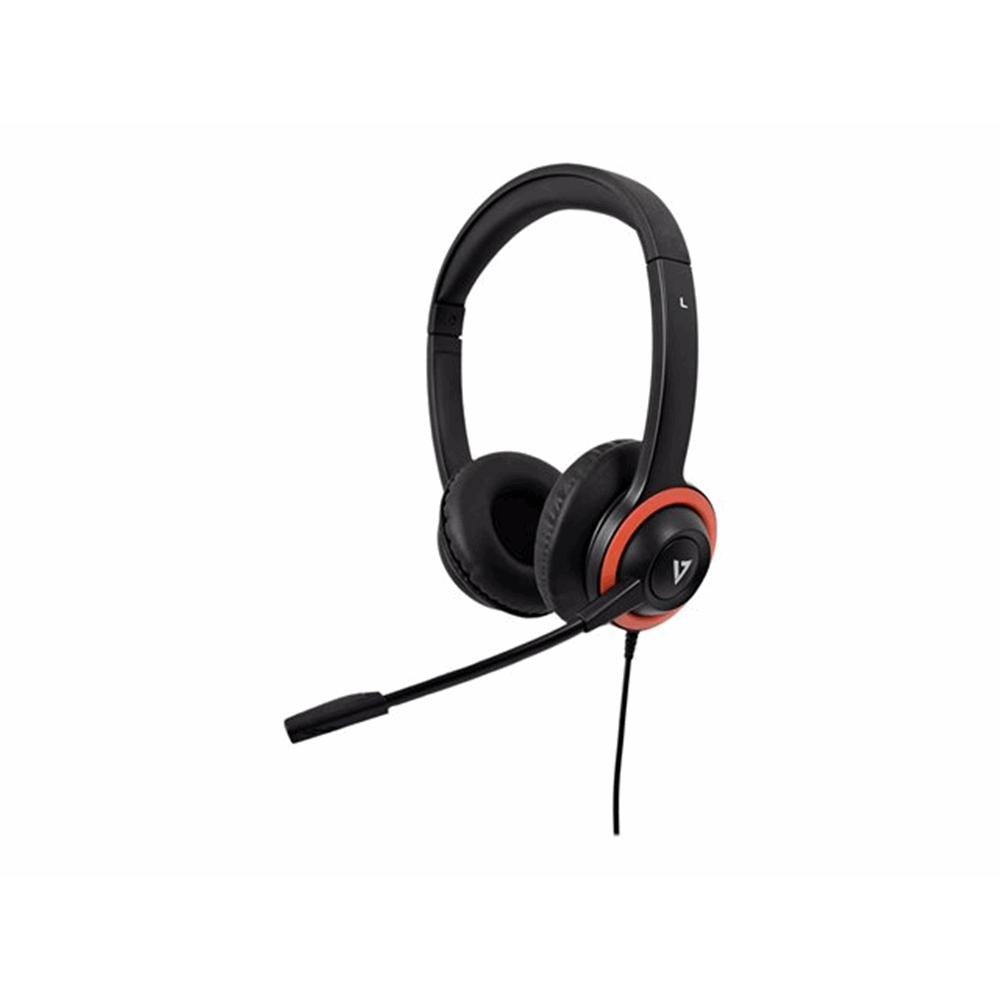 V7 HEADSET W/BOOM MIC 3.5MM EDU VOL LTD