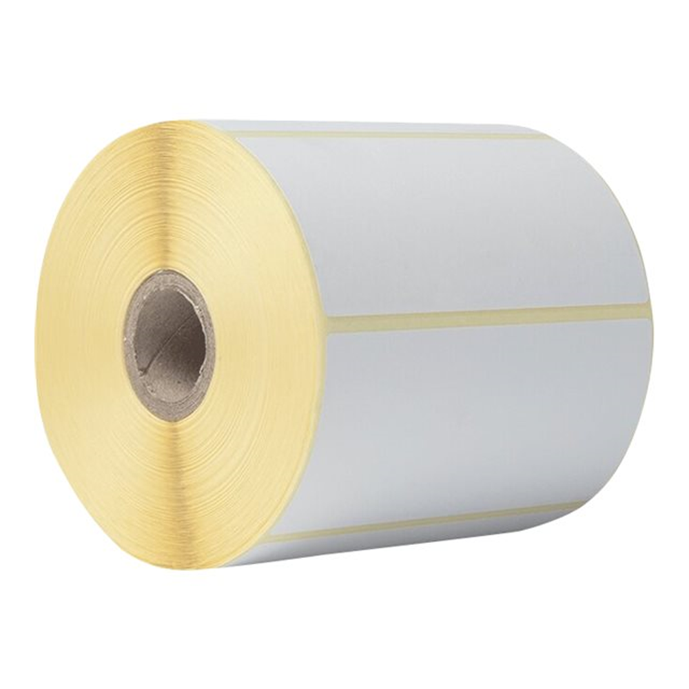 Verpakt per 8 stuks - prijs per stuk voorgestanste labelrol: 102 x 50 mm directthermisch wit 1050 labels/rol