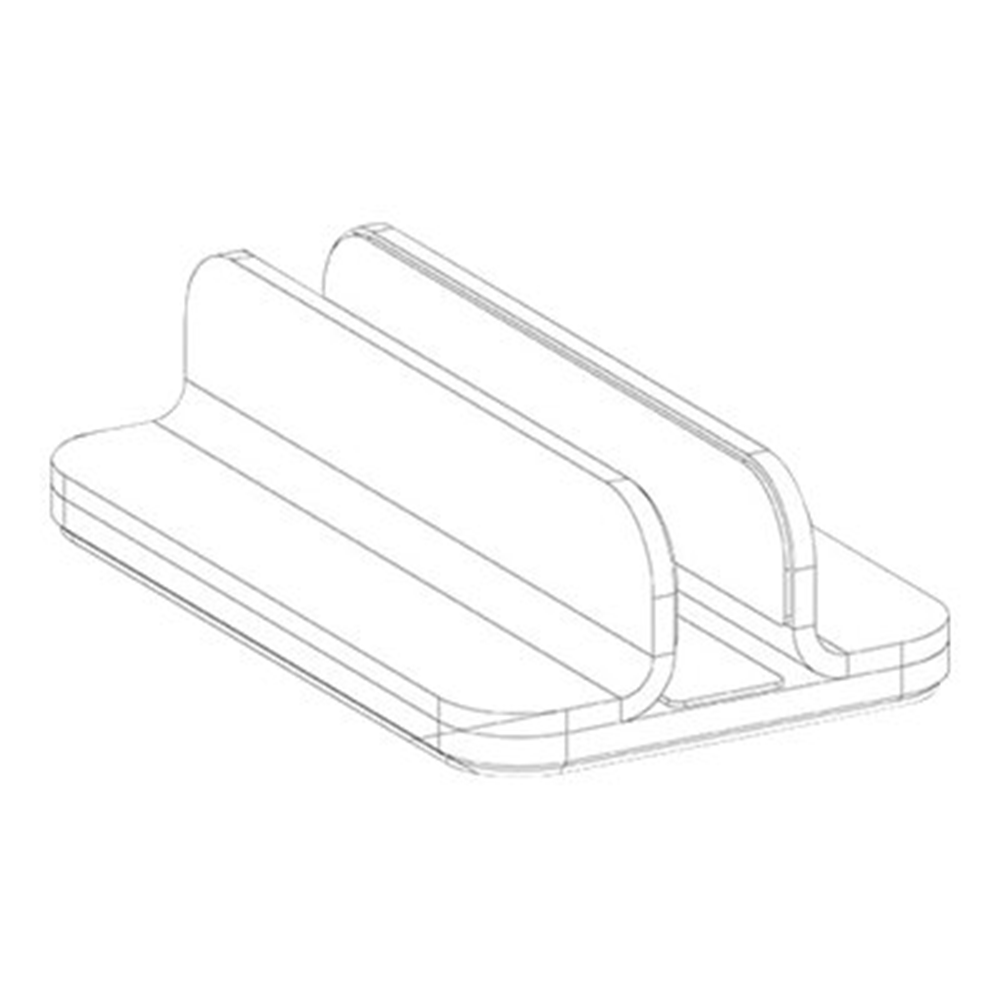 Vertical laptop stand - Silver 11-17i max 5kg