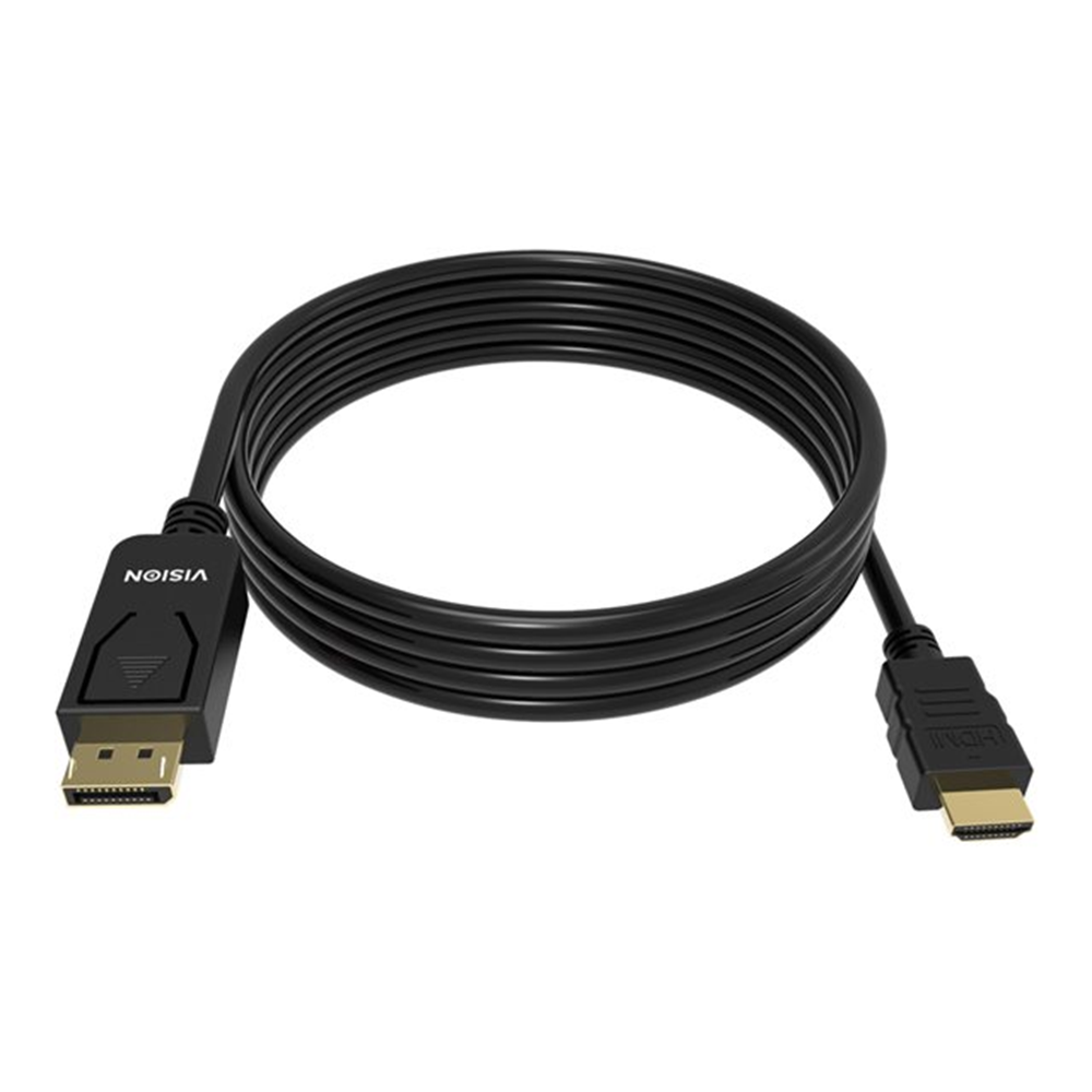 VISION 1m Black DP to HDMI cable