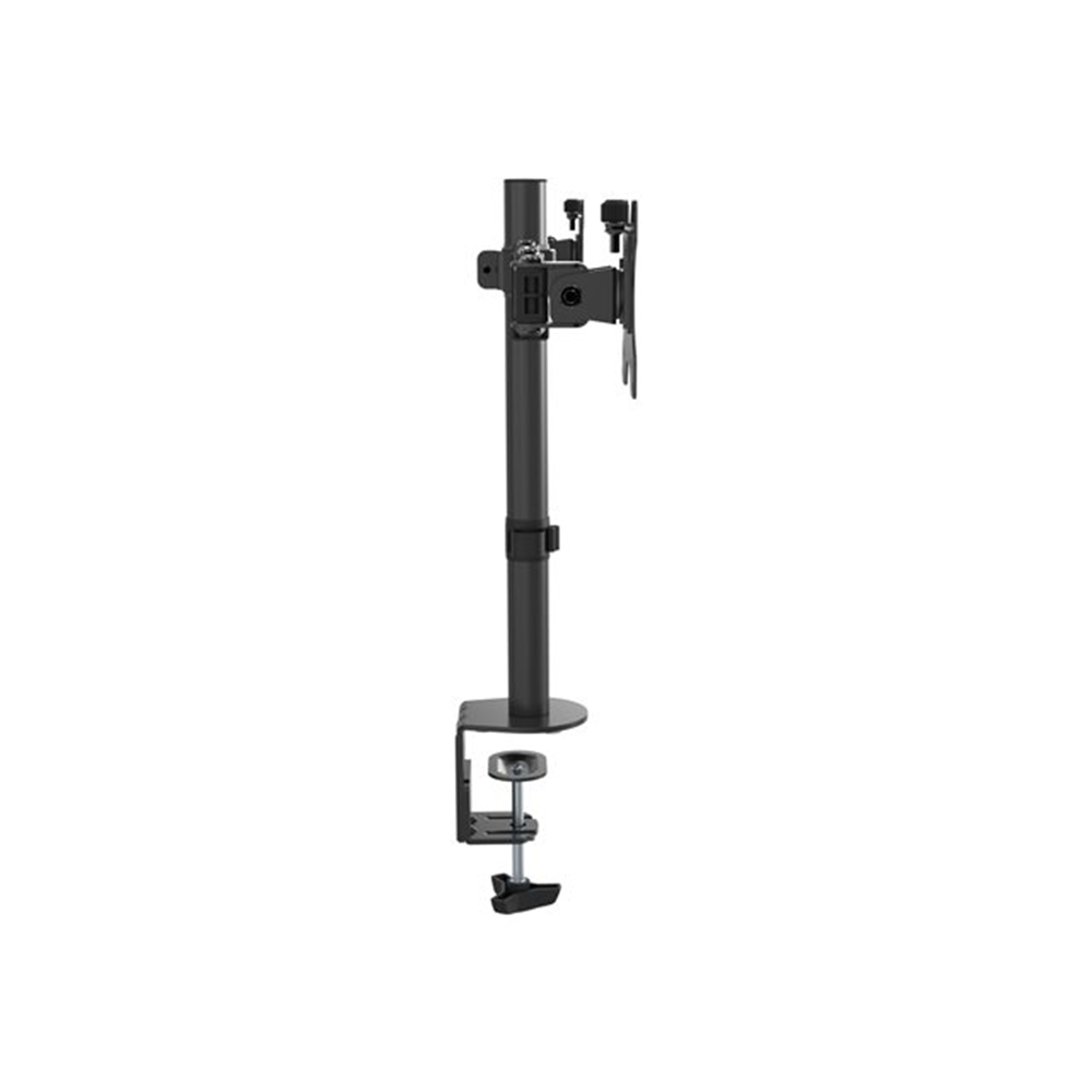 VISION Monitor Desk Post Dual Black