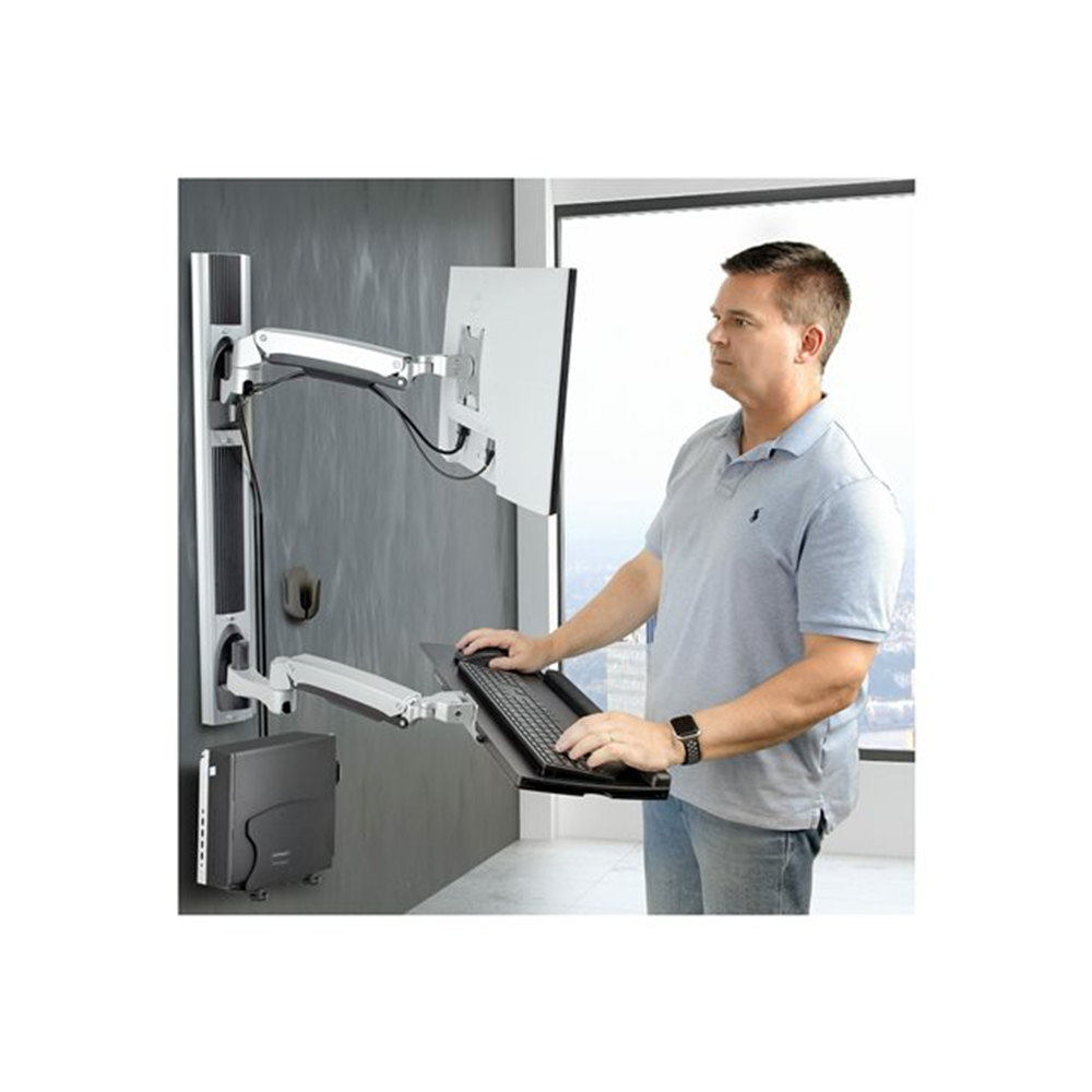 Wall Mount Workstation With PC Bracket