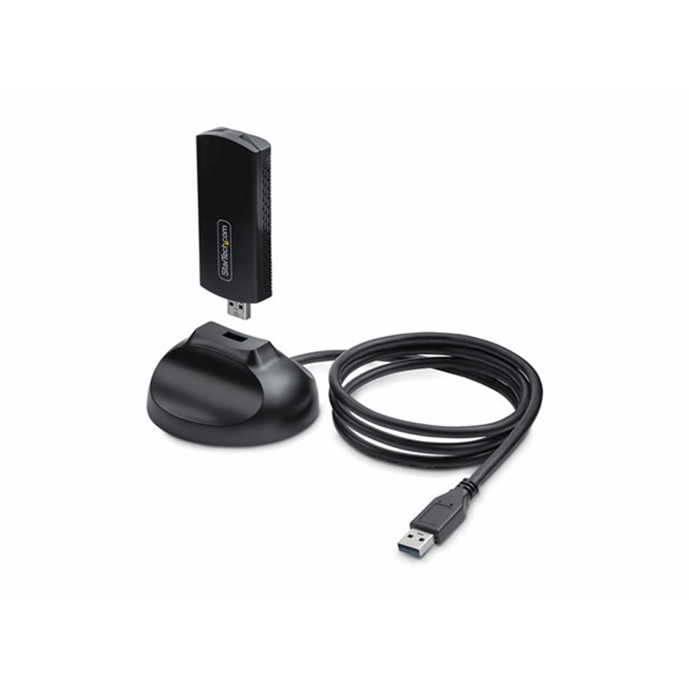 StarTech.com Wi-Fi 6E USB Adapter/Dongle, For Desktop/Laptop PC, Wireless NIC w/Foldable Antenna, WiFi Adapter Supports 802.11 b/g/n/ac/ax, 2.4/5/6 GHz Network Compatible