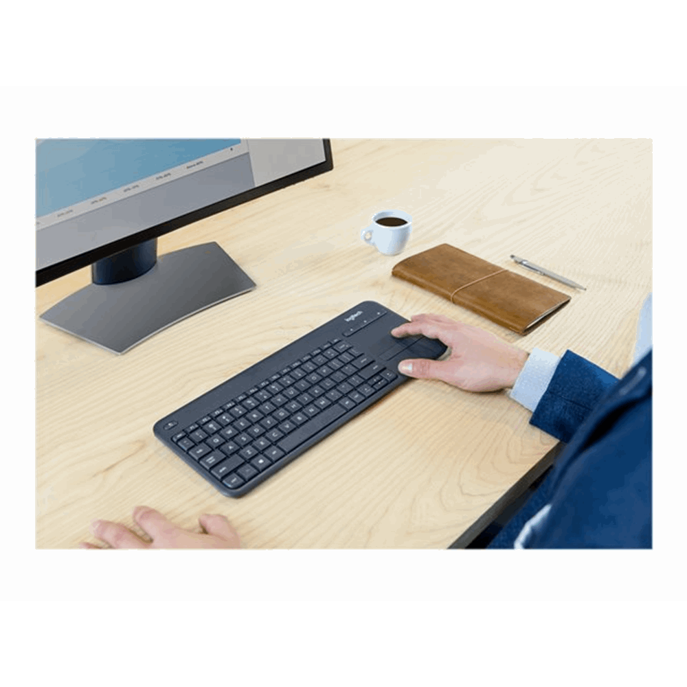 Wireless Touch Keyboard K400 Plus Black