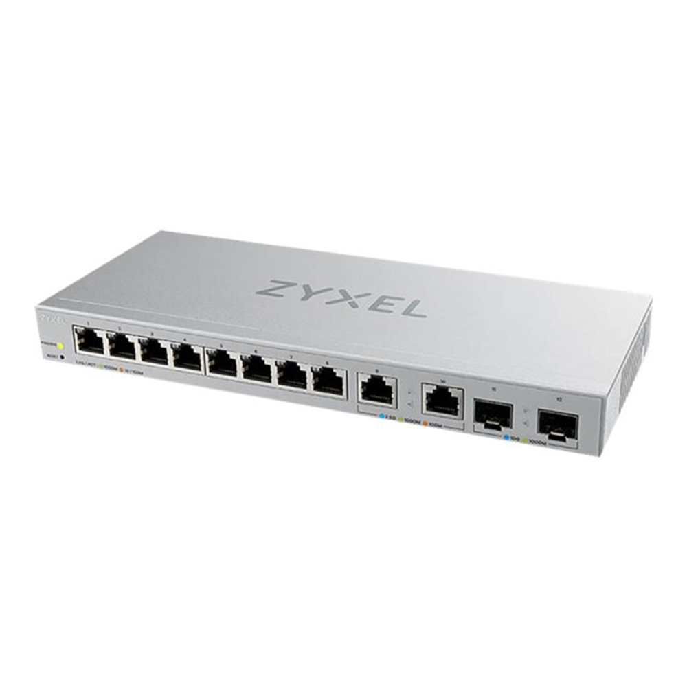XGS1210-12 - 8-Port Gigabit webmanaged Switch with 8 port 1G + 2-Port 2.5G + 2-Port SFP+