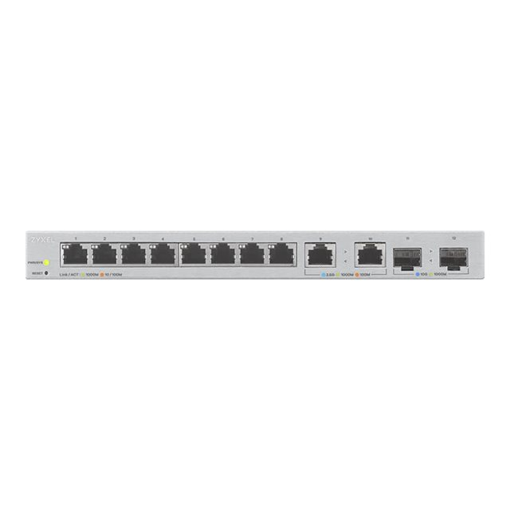 XGS1210-12 - 8-Port Gigabit webmanaged Switch with 8 port 1G + 2-Port 2.5G + 2-Port SFP+