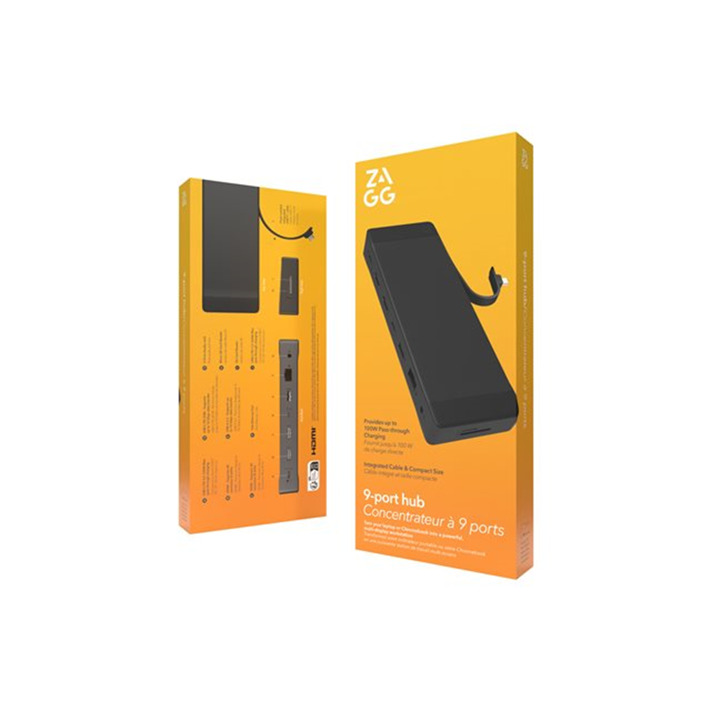 ZAGG Hub 9 Port Universal Grey/Black