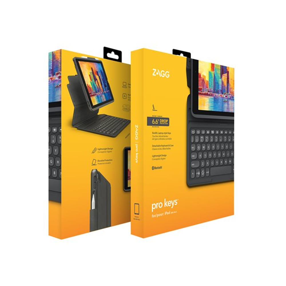 ZAGG Keyb Pro Keys iPad 10.2 Bla/Gray UK