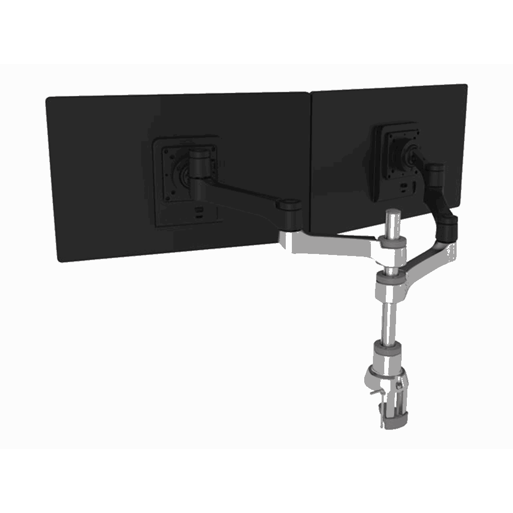 Zepher 4 Twin Monitor Arm  adjustable  silver