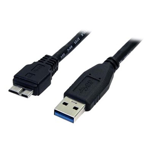 0.5m 1.5ft Black USB 3.0 Micro B Cable