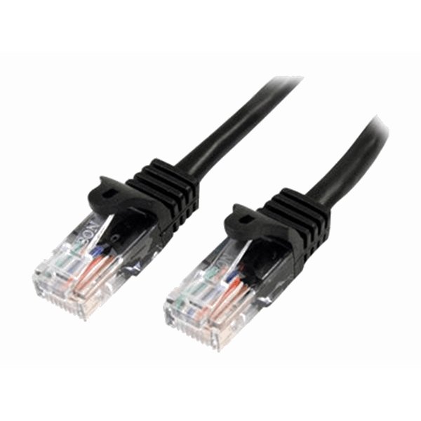0.5m Black Snagless Cat5e Patch Cable
