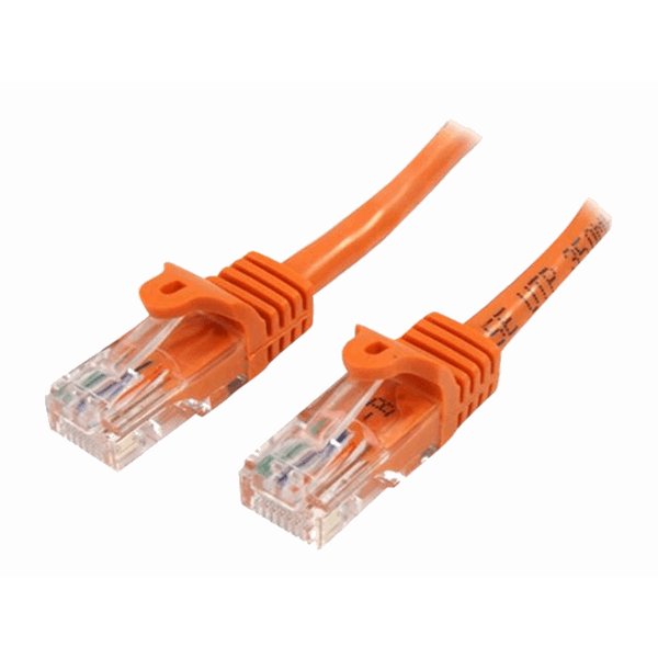 0.5m Orange Snagless Cat5e Patch Cable