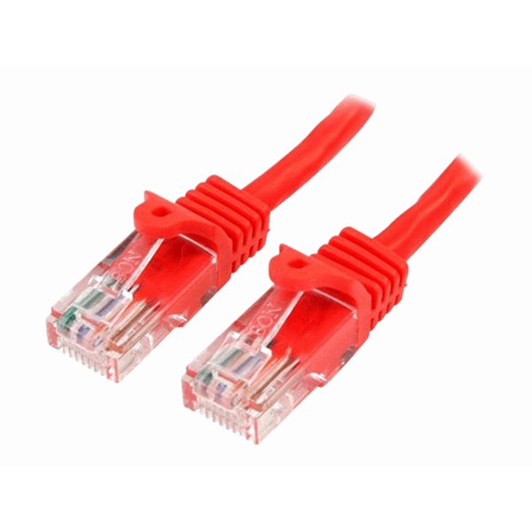 0.5m Red Snagless Cat5e Patch Cable