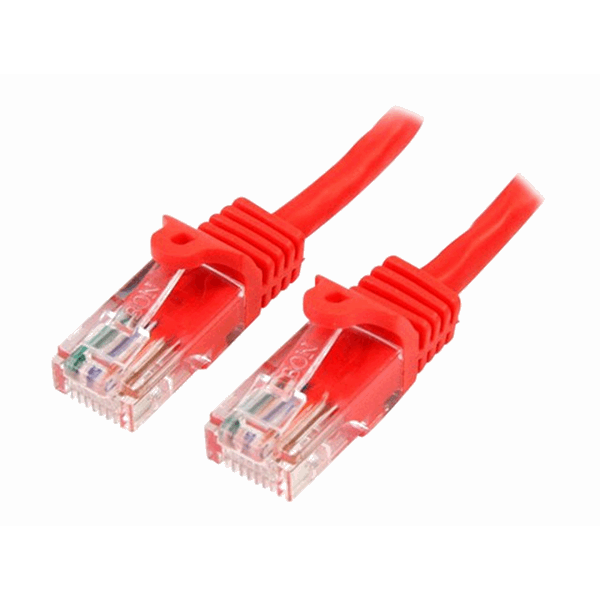 0.5m Red Snagless Cat5e Patch Cable