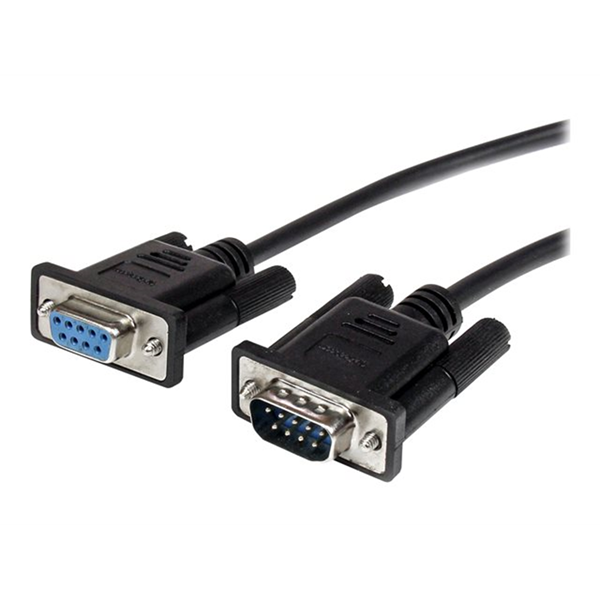 0.5m Straight Through Serial Cable MF BK