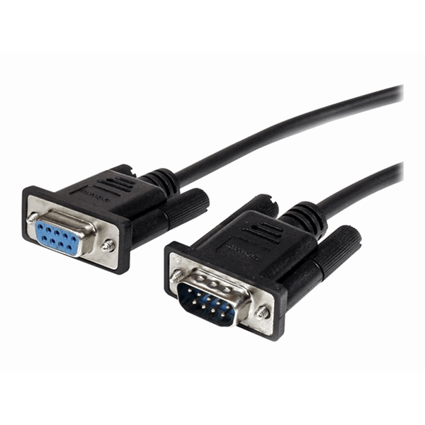 0.5m Straight Through Serial Cable MF BK