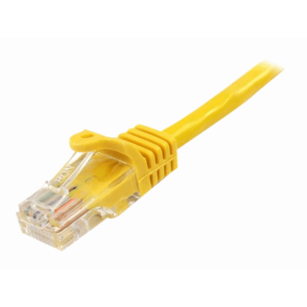 0.5m Yellow Snagless Cat5e Patch Cable 0.5m Yellow Snagless Cat5e Patch Cable