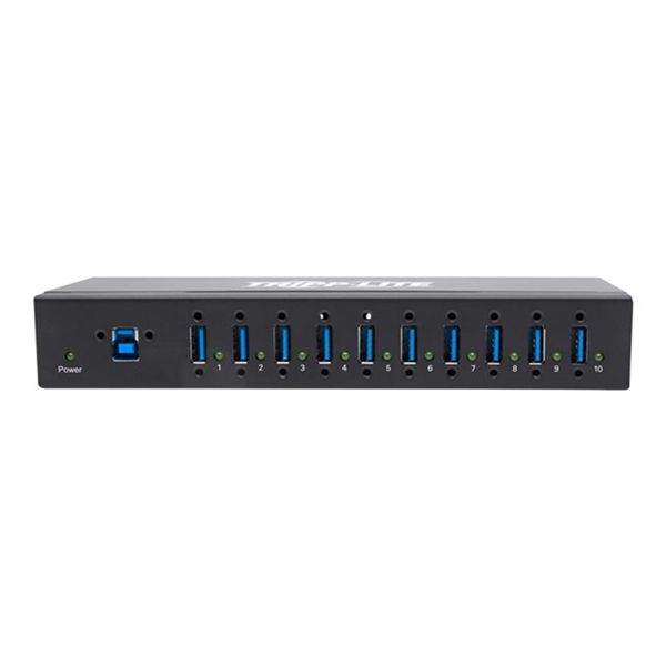 10-Port Industrial-Grade USB 3.0 SuperSpeed Hub 20 kV ESD Immunity Metal Housing Mountable