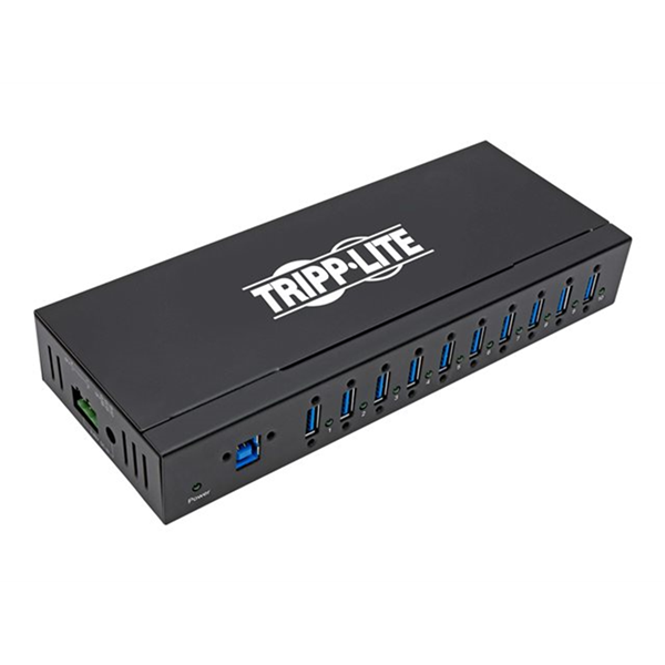 10-Port Industrial-Grade USB 3.0 SuperSpeed Hub 20 kV ESD Immunity Metal Housing Mountable