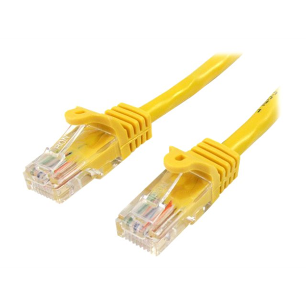 10m Yellow Snagless Cat5e Patch Cable