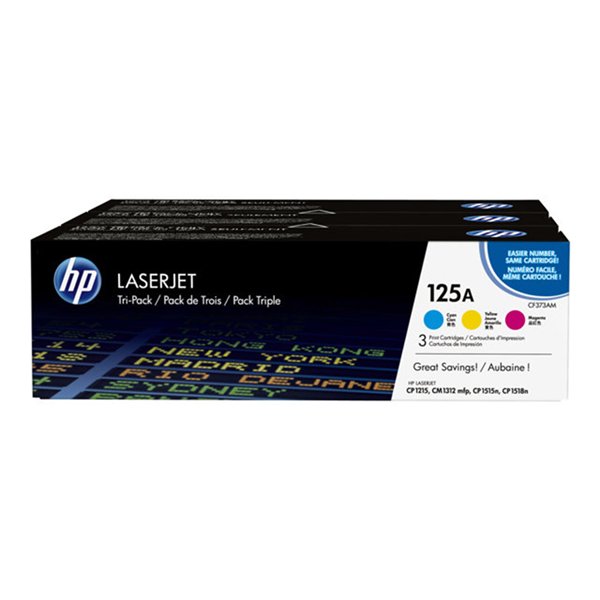 125A originele toner cartridge cyaan magenta en geel standard capacity 3 x 1.400 paginas 3-pack