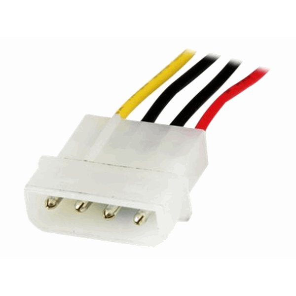 12in Molex LP4 Power Extension Cable M/F