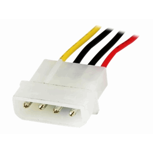 12in Molex LP4 Power Extension Cable M/F