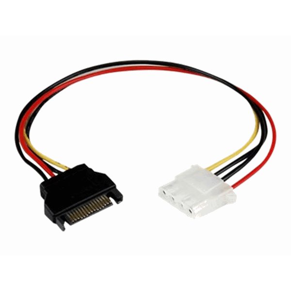 12in SATA to LP4 Power Cable Adapter F/M