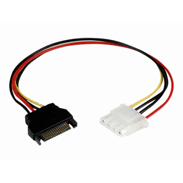 12in SATA to LP4 Power Cable Adapter F/M