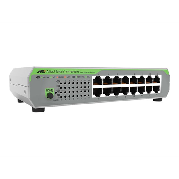16-port 10/100TX unmanaged switch with internal PSU-EU Power Cord