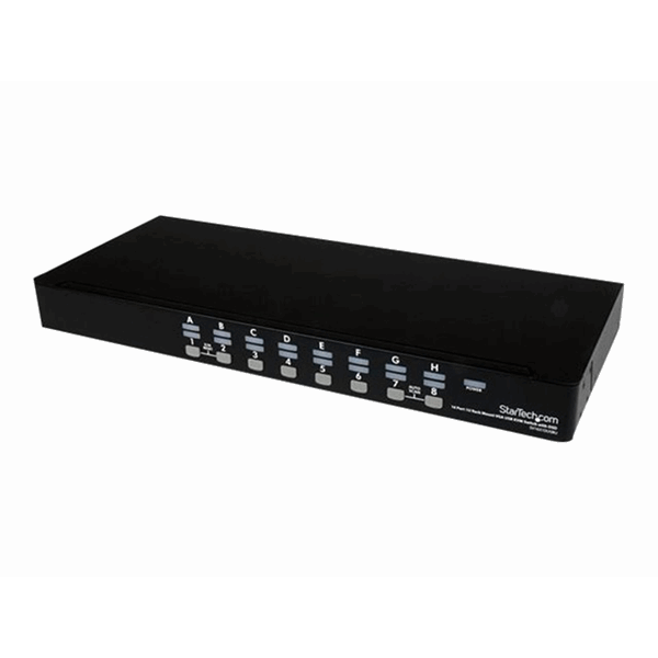 16 Port 1U Rackmount USB KVM Switch Kit