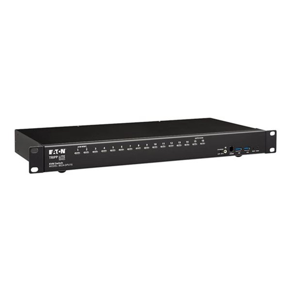 16-Port DisplayPort/USB KVM Switch withAudio/Video and USB Peripheral Sharing 4K 60 Hz 1U Rack-Mount