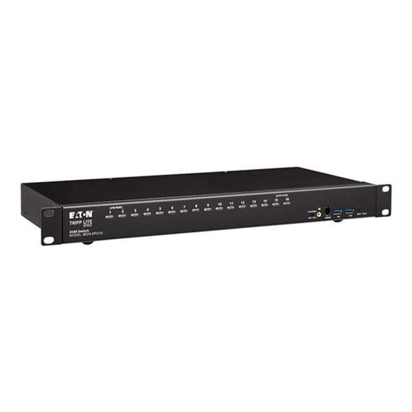 16-Port DisplayPort/USB KVM Switch withAudio/Video and USB Peripheral Sharing 4K 60 Hz 1U Rack-Mount